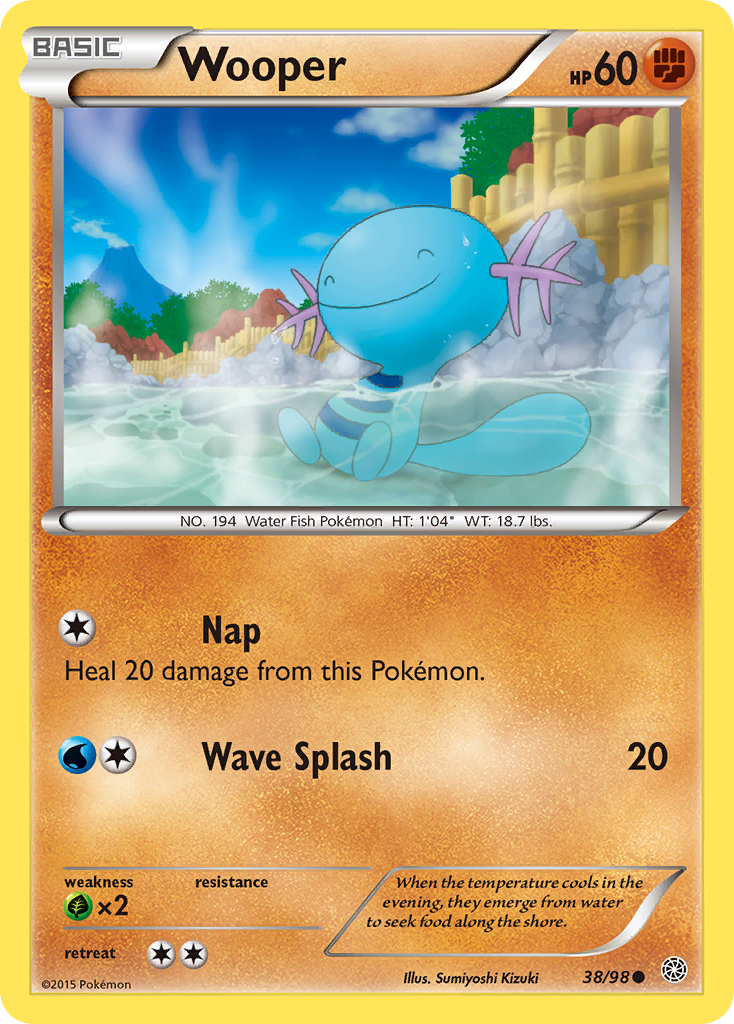 Wooper (38/98) [XY: Ancient Origins] Reverse Holofoil