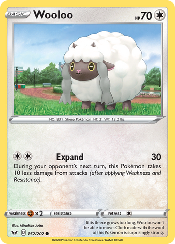 Wooloo (152/202) [Sword & Shield: Base Set] Reverse Holofoil