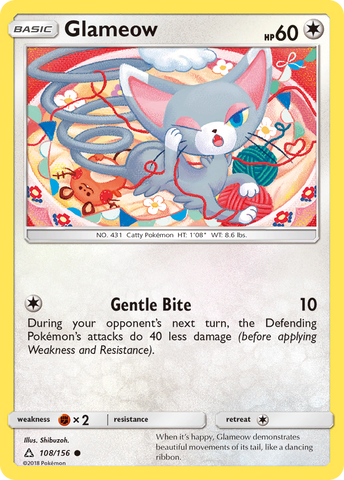 Glameow (108/156) [Sun & Moon: Ultra Prism] Reverse Holofoil