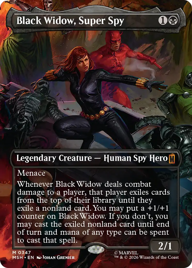Black Widow, Super Spy (Borderless) (0347) [Marvel Super Heroes] Foil