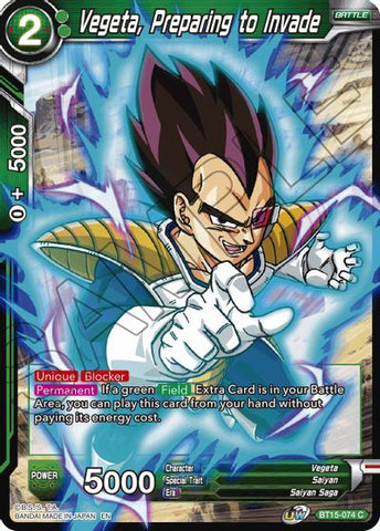 Vegeta, Preparing to Invade (BT15-074) [Saiyan Showdown] Parallel Foil