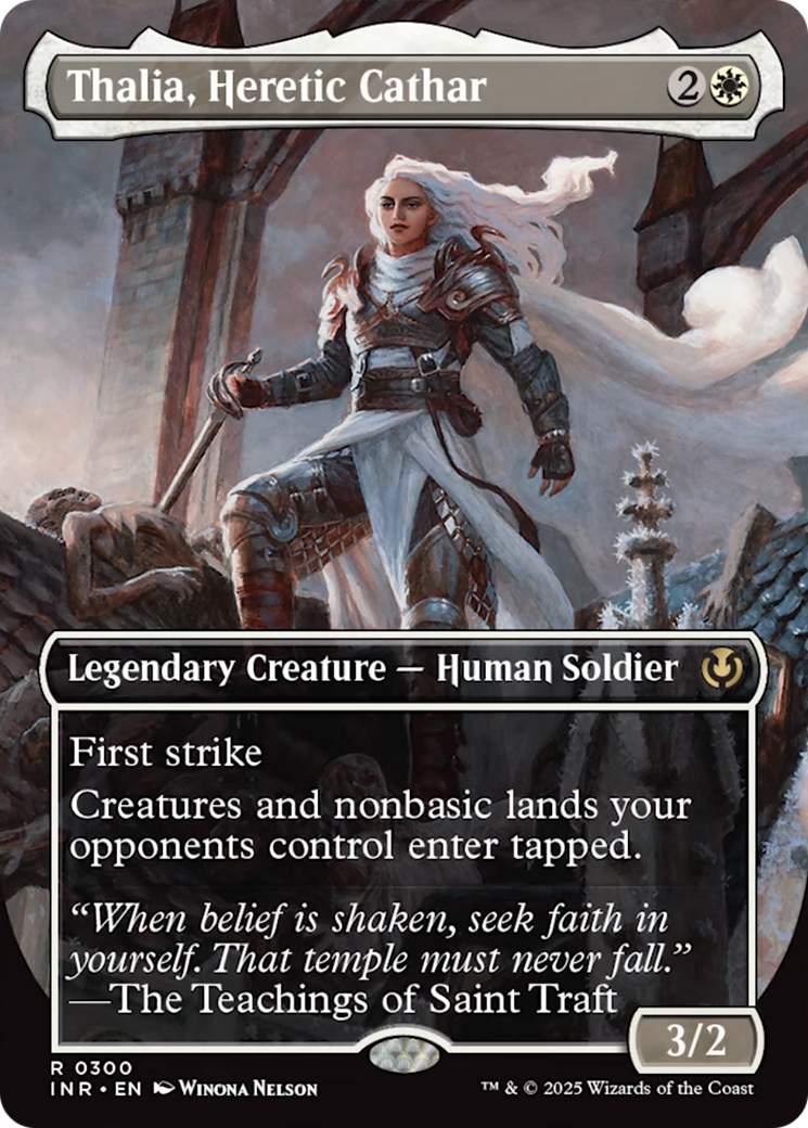 Thalia, Heretic Cathar (borderless) [Innistrad Remastered] Foil