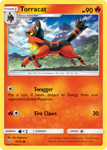 Torracat (16/73) [Sun & Moon: Shining Legends] Reverse Holofoil