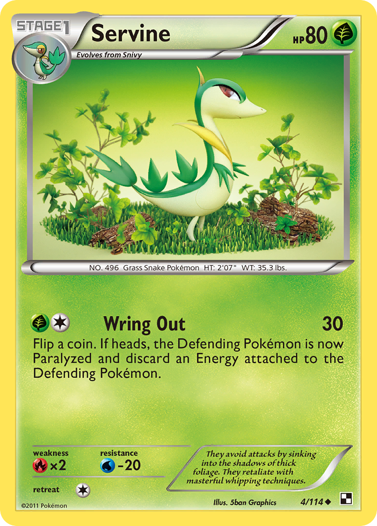 Servine (4/114) [Black & White: Base Set] Reverse Holofoil
