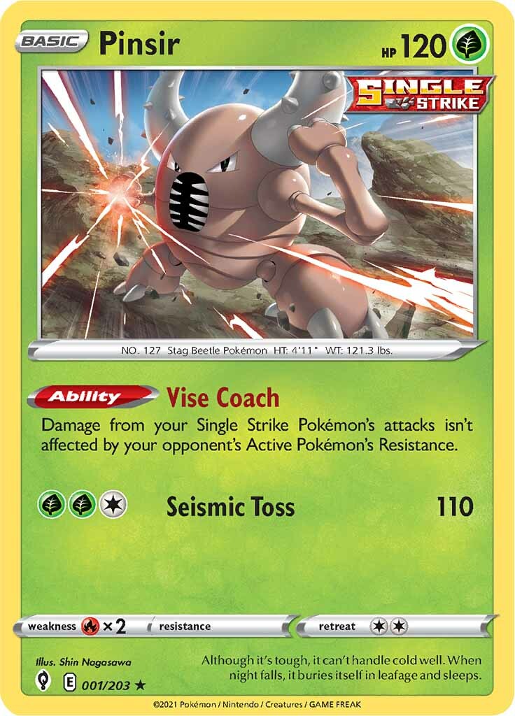 Pinsir (001/203) [Sword & Shield: Evolving Skies] Reverse Holofoil