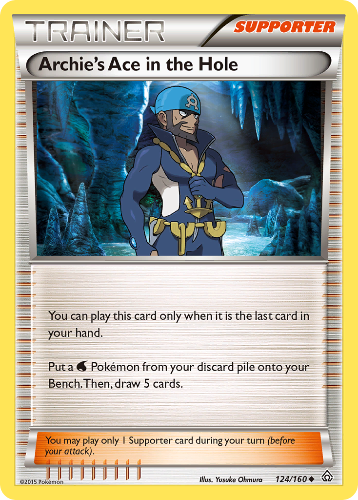 Archie's Ace in the Hole (124/160) [XY: Primal Clash] Reverse Holofoil