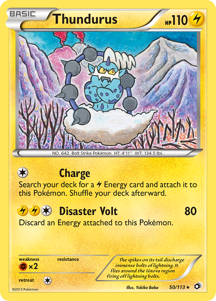 Thundurus (50/113) [Black & White: Legendary Treasures] Reverse Holofoil