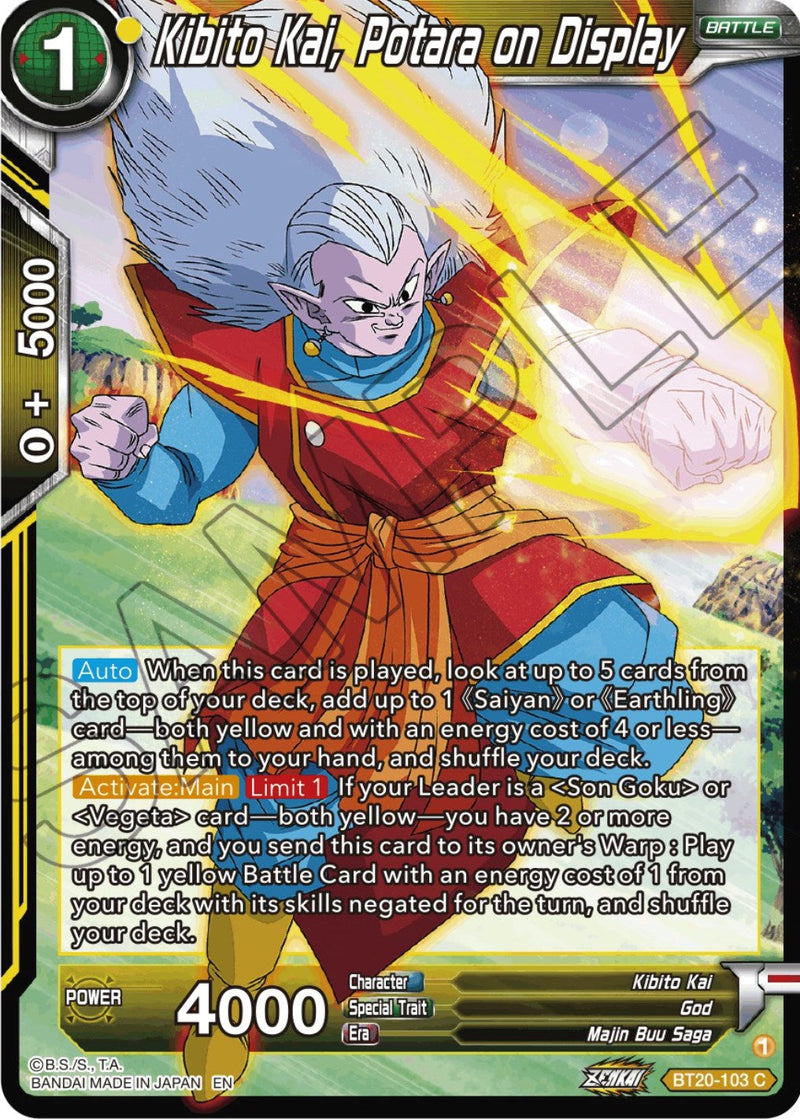 Kibito Kai, Potara on Display (BT20-103) [Power Absorbed] Parallel Foil
