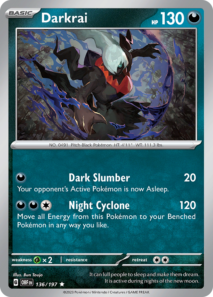 Darkrai (136/197) [Scarlet & Violet: Obsidian Flames] Reverse Holofoil