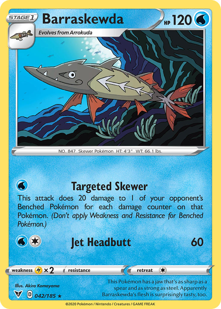 Barraskewda (042/185) [Sword & Shield: Vivid Voltage] Reverse Holofoil