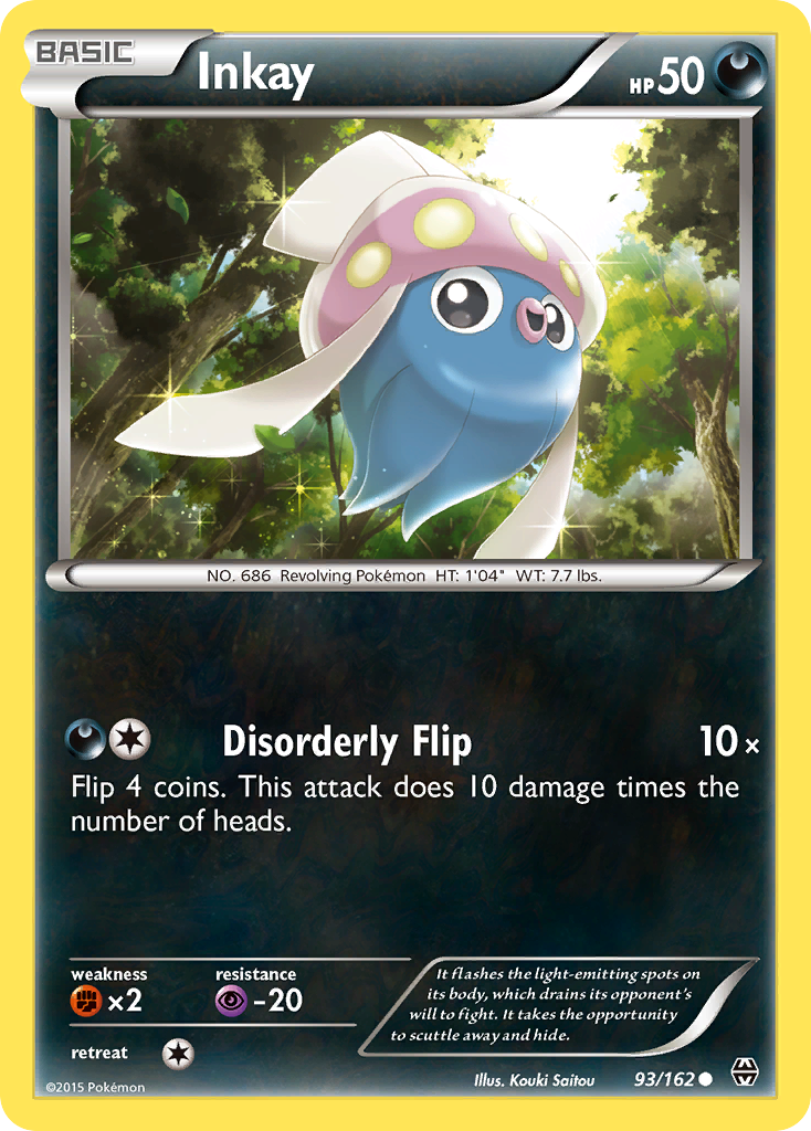 Inkay (93/162) [XY: BREAKthrough] Reverse Holofoil