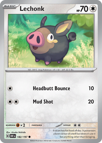 Lechonk (182/197) [Scarlet & Violet: Obsidian Flames] Reverse Holofoil