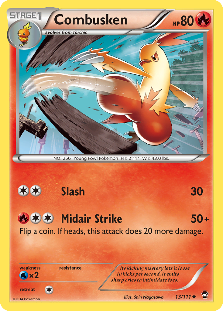 Combusken (13/111) [XY: Furious Fists] Reverse Holofoil