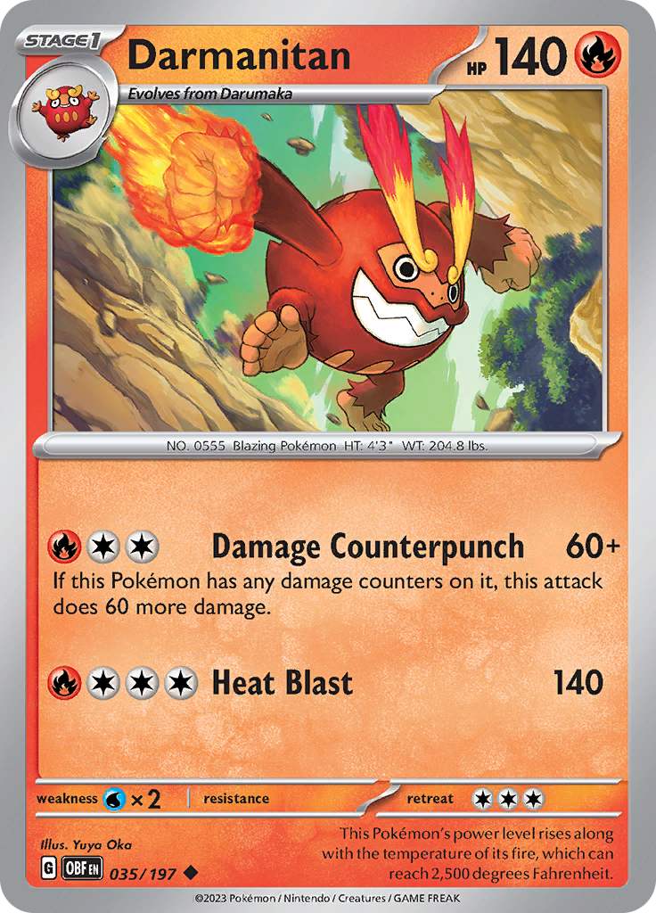 Darmanitan (035/197) [Scarlet & Violet: Obsidian Flames] Reverse Holofoil