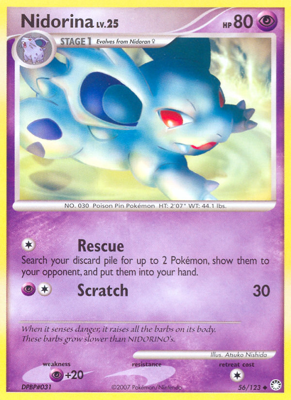 Nidorina (56/123) [Diamond & Pearl: Mysterious Treasures] Reverse Holofoil