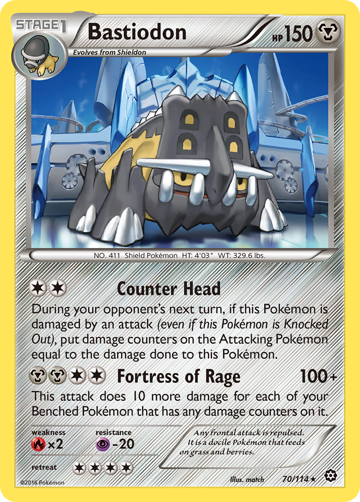 Bastiodon (70/114) [XY: Steam Siege] Reverse Holofoil