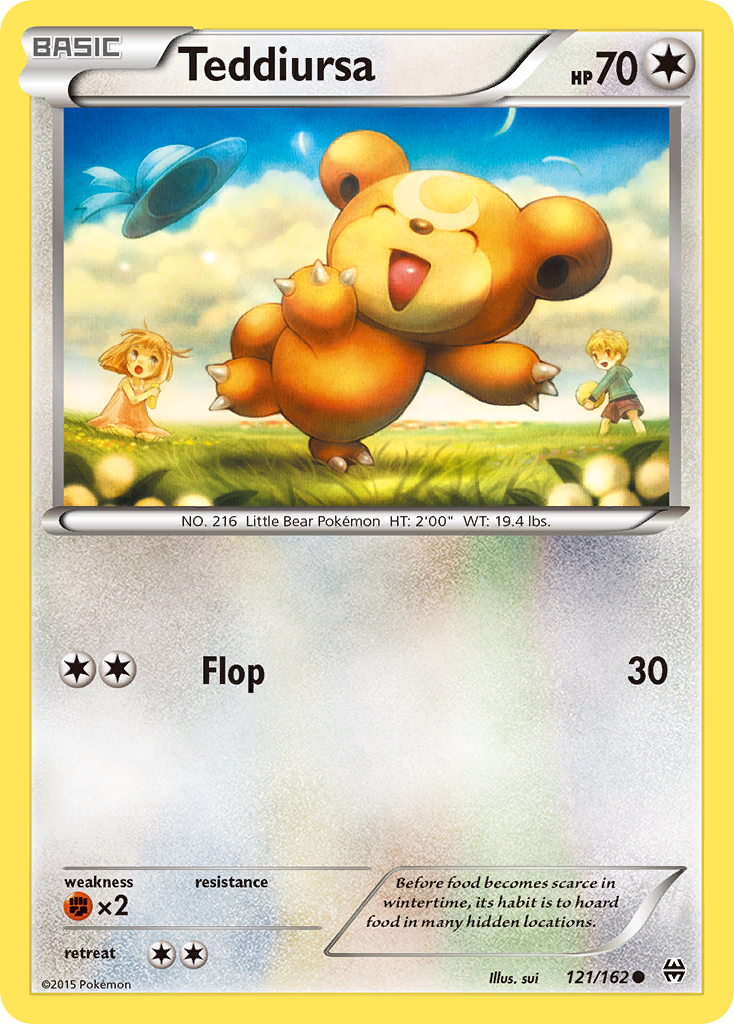 Teddiursa (121/162) [XY: BREAKthrough] Reverse Holofoil