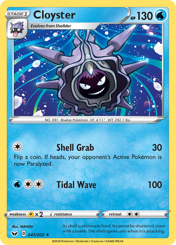 Cloyster (041/202) [Sword & Shield: Base Set] Reverse Holofoil