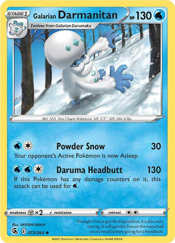 Galarian Darmanitan (072/264) [Sword & Shield: Fusion Strike] Reverse Holofoil