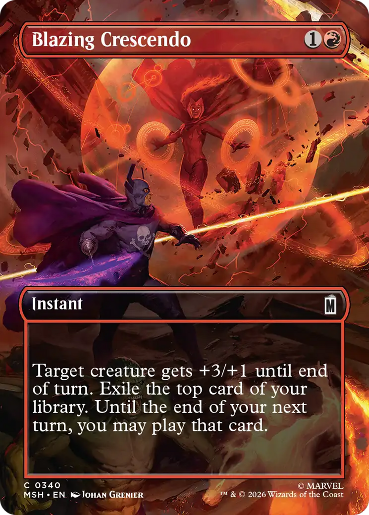 Blazing Crescendo (Borderless) [Marvel Super Heroes] Foil