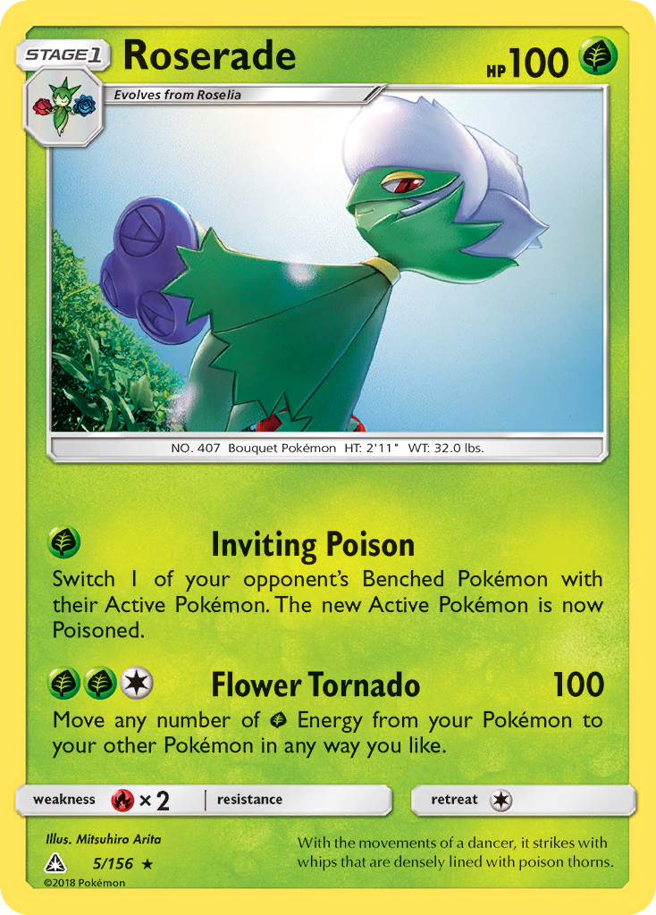 Roserade (5/156) [Sun & Moon: Ultra Prism] Reverse Holofoil