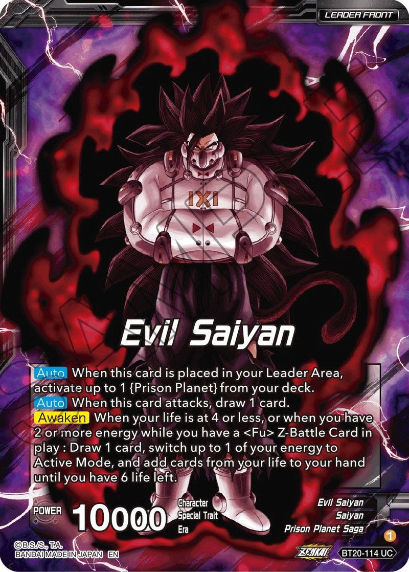 Evil Saiyan // Cumber, Maddening Force (BT20-114) [Power Absorbed] Parallel Foil