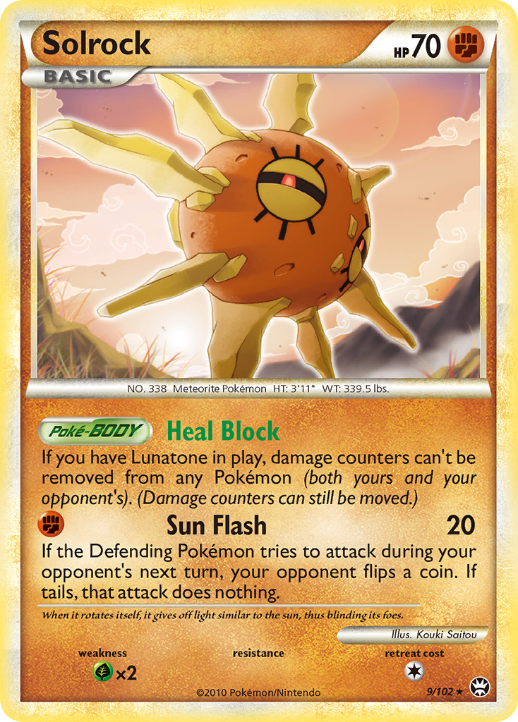Solrock (9/102) [HeartGold & SoulSilver: Triumphant] Reverse Holofoil