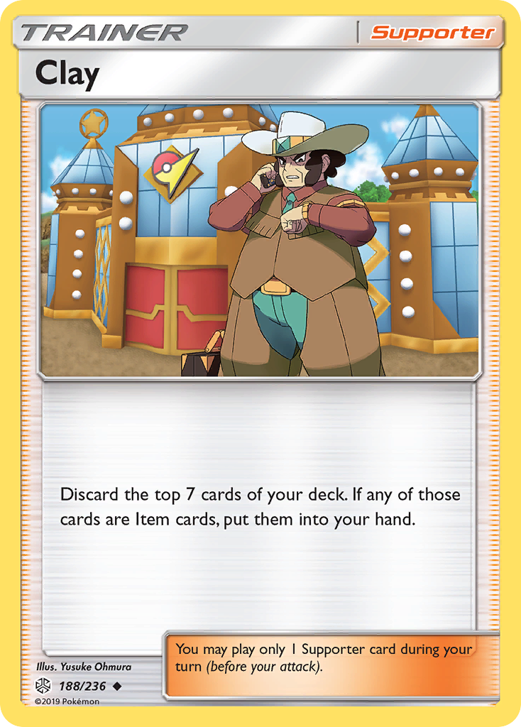 Clay (188/236) [Sun & Moon: Cosmic Eclipse] Reverse Holofoil