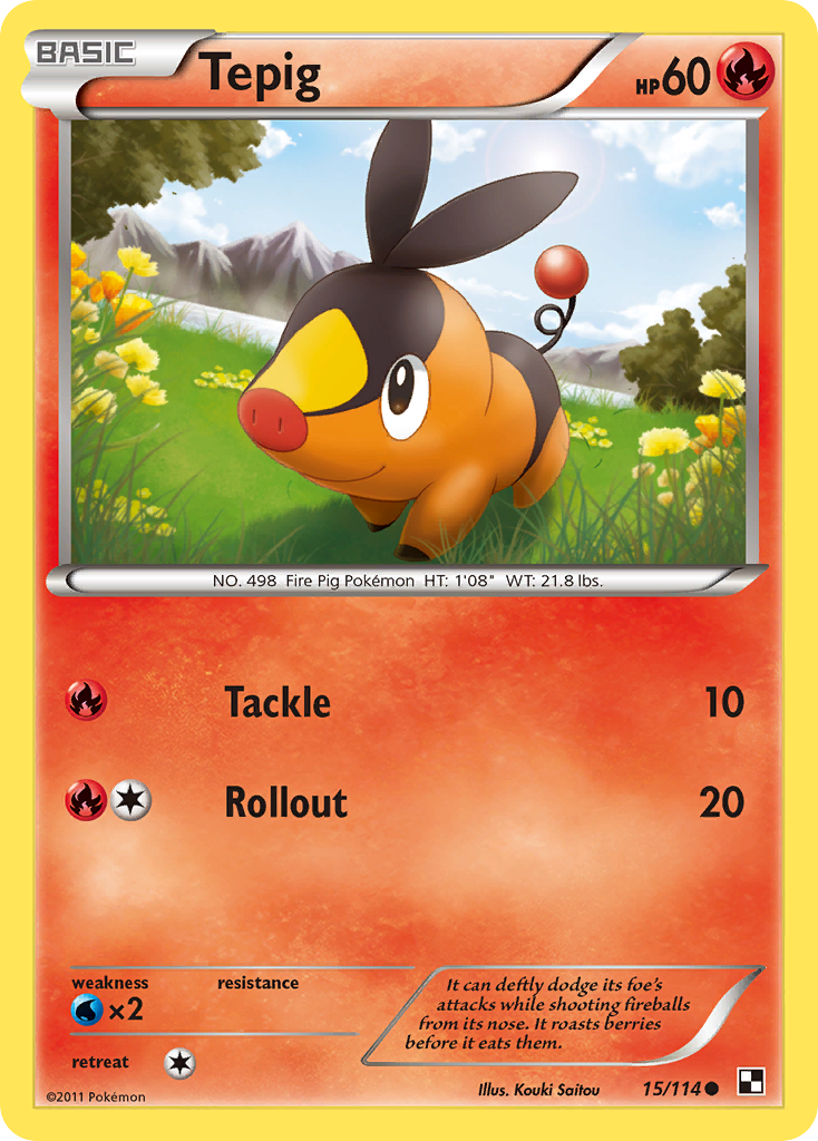 Tepig (15/114) [Black & White: Base Set] Reverse Holofoil