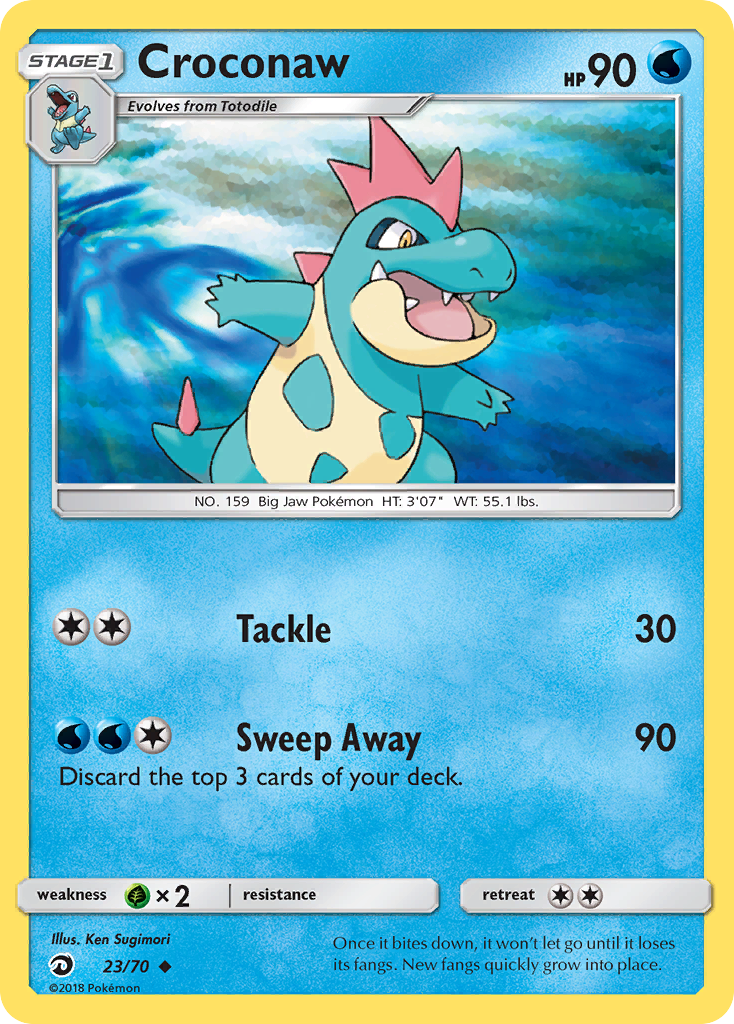 Croconaw (23/70) [Sun & Moon: Dragon Majesty] Reverse Holofoil