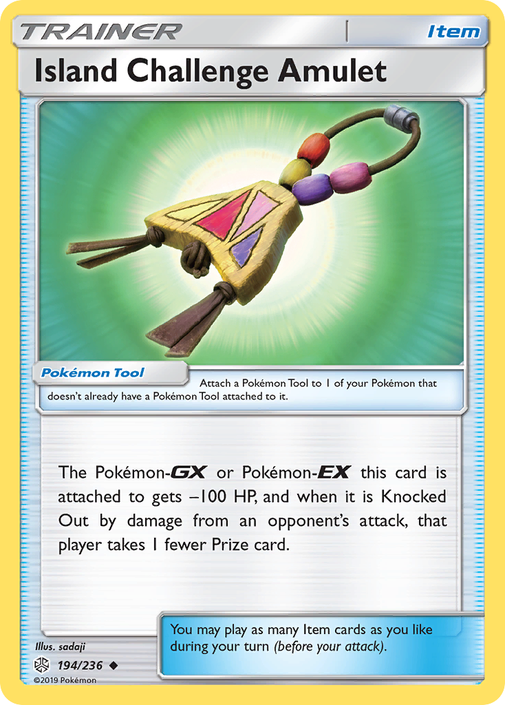 Island Challenge Amulet (194/236) [Sun & Moon: Cosmic Eclipse] Reverse Holofoil