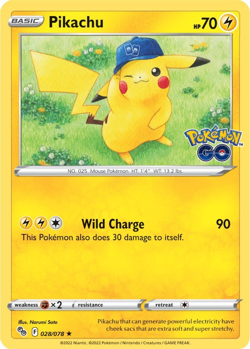 Pikachu (028/078) [Pokémon GO] Reverse Holofoil