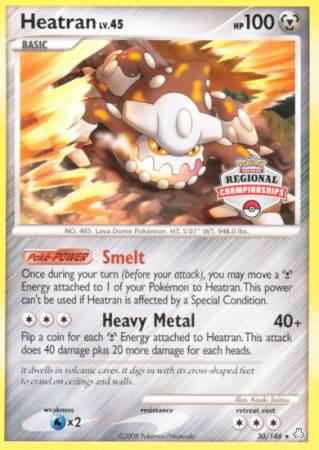 Heatran (30/146) (Regional Championships) [Diamond & Pearl: Legends Awakened] Reverse Holofoil
