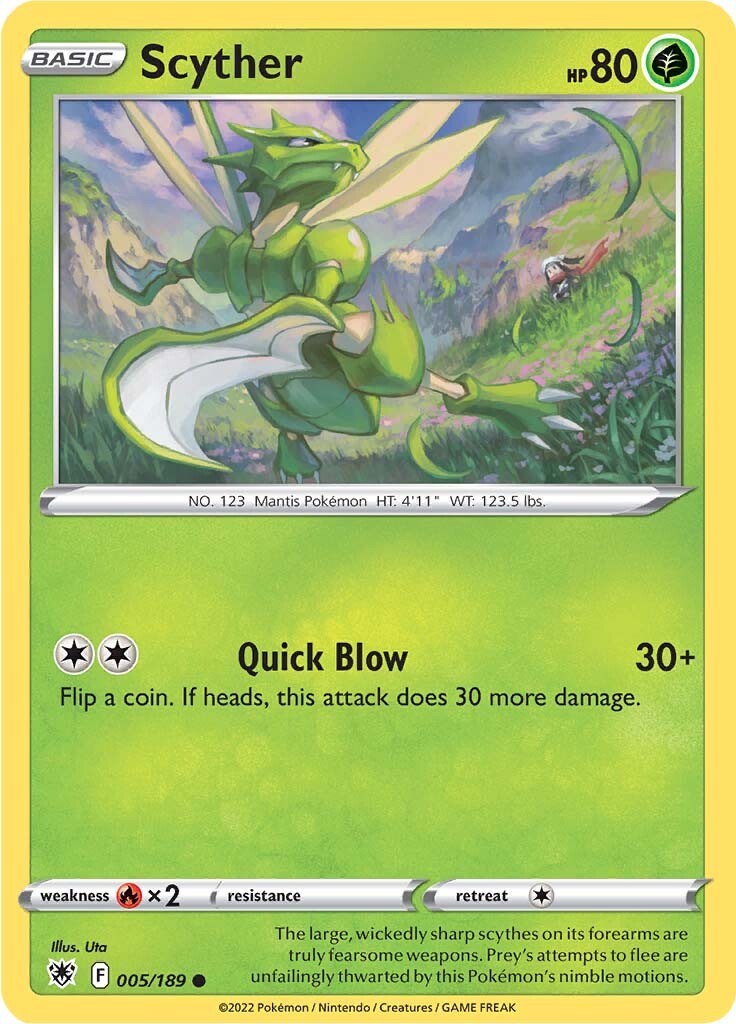Scyther (005/189) [Sword & Shield: Astral Radiance] Reverse Holofoil