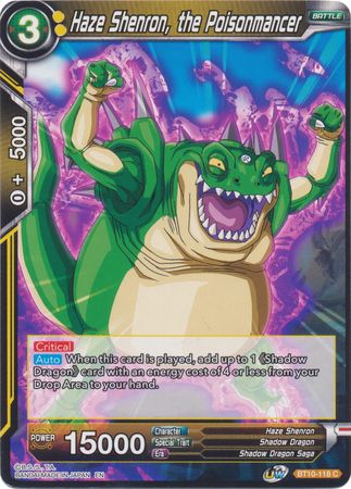 Haze Shenron, the Poisonmancer (BT10-118) [Rise of the Unison Warrior] Parallel Foil