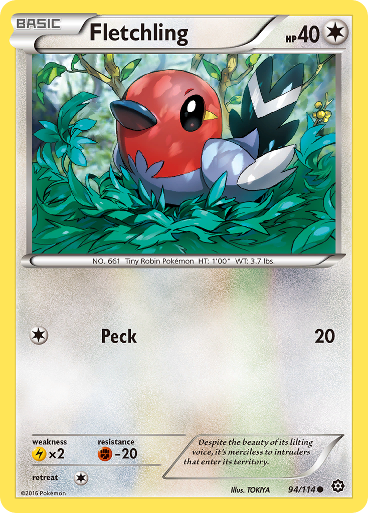 Fletchling (94/114) [XY: Steam Siege] Reverse Holofoil
