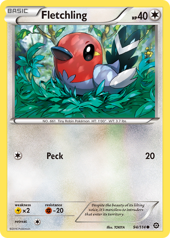 Fletchling (94/114) [XY: Steam Siege] Reverse Holofoil