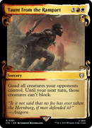 Taunt from the Rampart [The Lord of the Rings: Tales of Middle-Earth Commander Showcase Scrolls] Foil