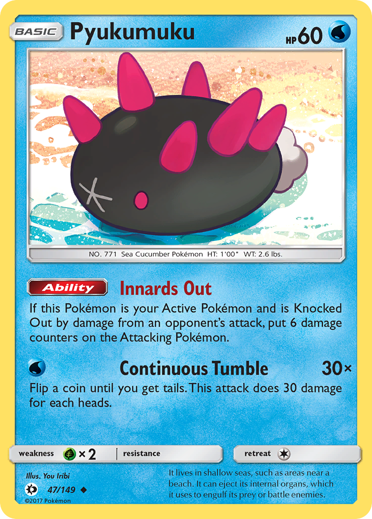 Pyukumuku (47/149) [Sun & Moon: Base Set] Reverse Holofoil