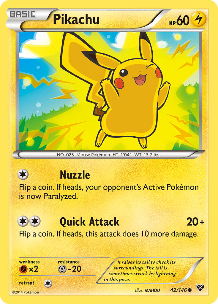 Pikachu (42/146) [XY: Base Set] Reverse Holofoil
