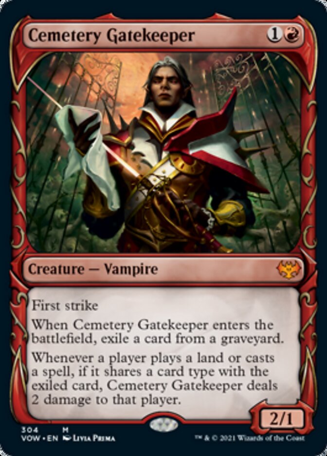 Cemetery Gatekeeper (Showcase Fang Frame) [Innistrad: Crimson Vow] Foil