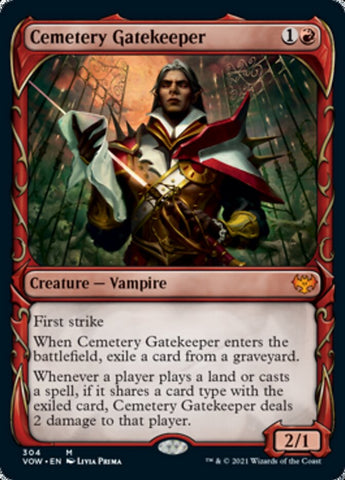 Cemetery Gatekeeper (Showcase Fang Frame) [Innistrad: Crimson Vow] Foil