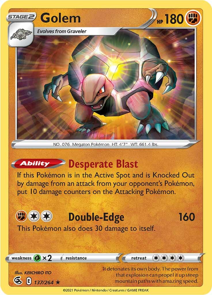 Golem (137/264) [Sword & Shield: Fusion Strike] Reverse Holofoil