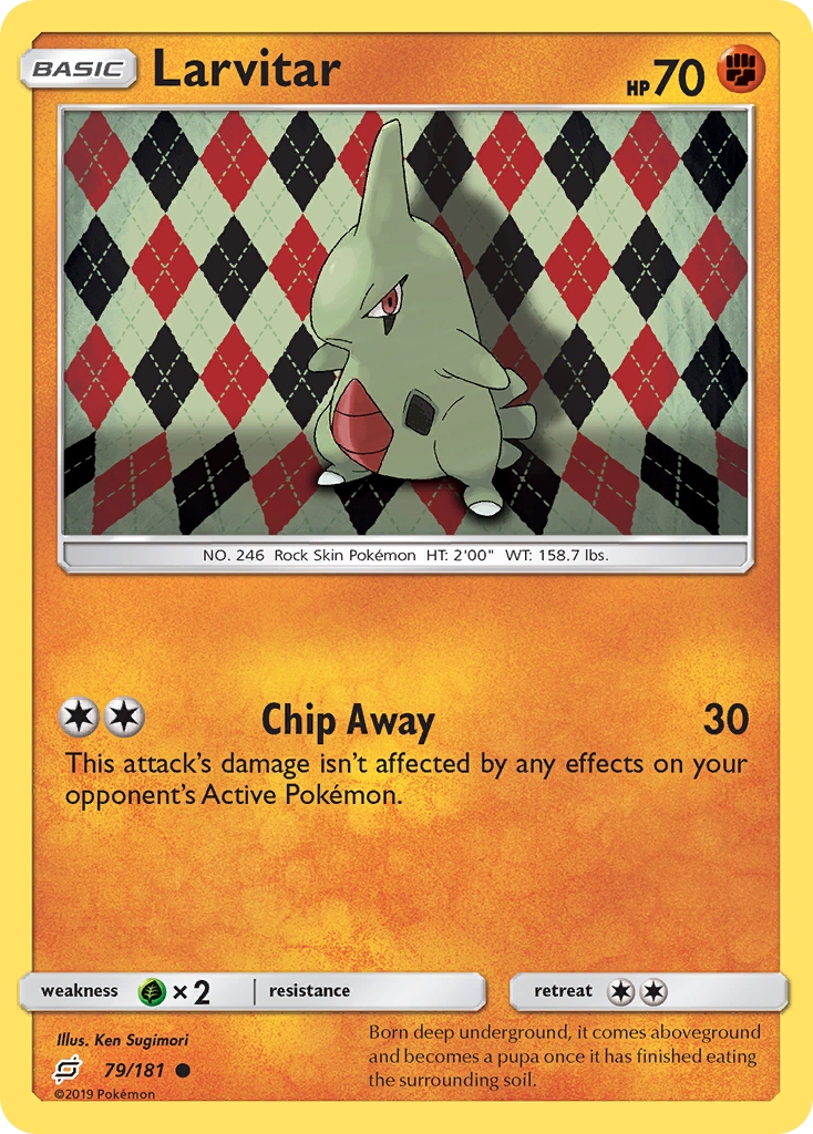 Larvitar (79/181) [Sun & Moon: Team Up] Reverse Holofoil
