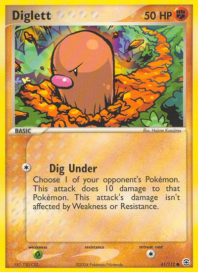 Diglett (61/112) [EX: FireRed & LeafGreen] Reverse Holofoil