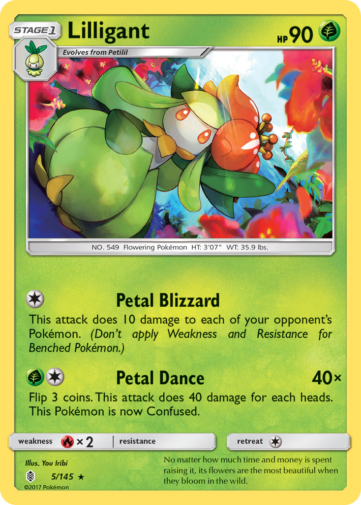 Lilligant (5/145) [Sun & Moon: Guardians Rising] Reverse Holofoil