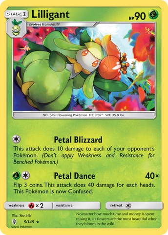 Lilligant (5/145) [Sun & Moon: Guardians Rising] Reverse Holofoil