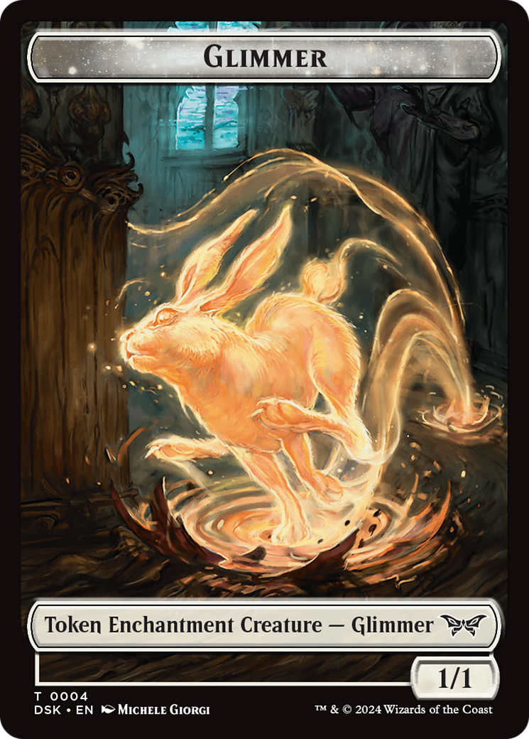 Glimmer Token [Duskmourn: House of Horror Tokens] Foil
