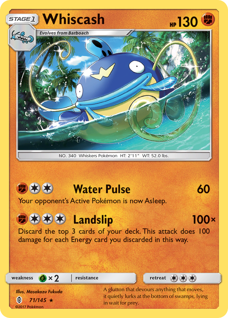 Whiscash (71/145) [Sun & Moon: Guardians Rising] Reverse Holofoil
