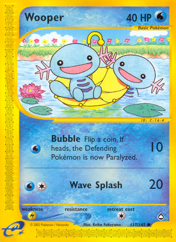 Wooper (117/147) [Aquapolis] Reverse Holofoil